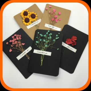 Thiệp hoa khô handmade xinh xắn