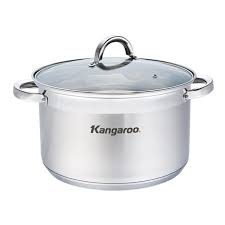 Nồi lẻ inox vung kính size 26cm cao cấp 5 lớp Kangaroo KG876XL