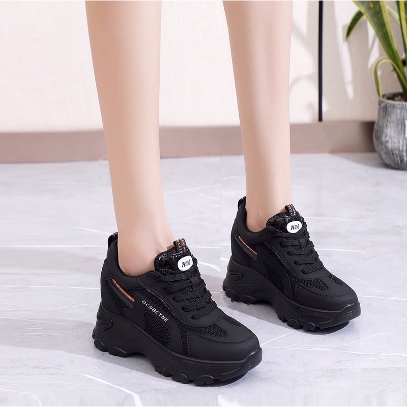 Giày thể thao pha lưới nâng đế hàng cao cấp siêu nhẹ fullbox