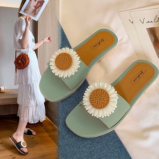 Dép lê, dép quai ngang cho nữ siêu mềm hình hoa hướng dương