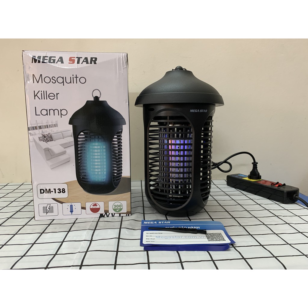 [Sản xuất Thái Lan, bảo hàng 12 tháng] ĐÈN BẮT MUỖI CAO CẤP MEGASTAR DM-138