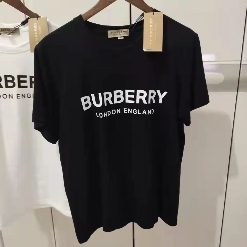 Bbr Hàng Có Sẵn Áo Thun Cotton Nguyên Chất Dáng Rộng In logo Chữ Cái Đơn Giản Dễ Phối Đồ Có Nhãn +