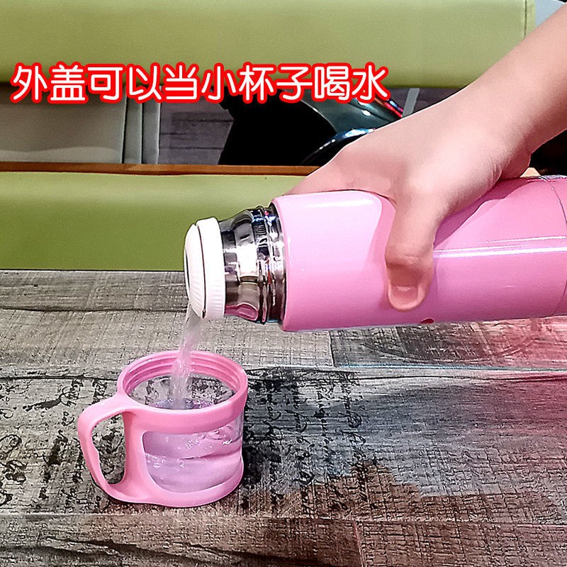 Thermos Cup Girl Cute Student Phiên bản trẻ em đơn giản của Hàn Quốc ấm đun nước inox 304 xu hướng cốc 24 giờ nam