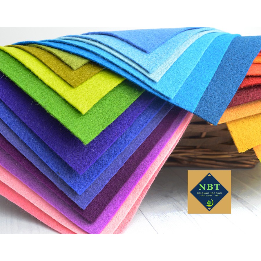 Vải dạ cứng  khổ 90x90 cm  làm đồ handmade, làm móc khoá, sách vải, đồ chơi, treo nôi