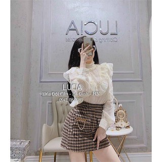 (sale) áo sơ mi cổ bèo tiểu thư (video+ảnh thật)