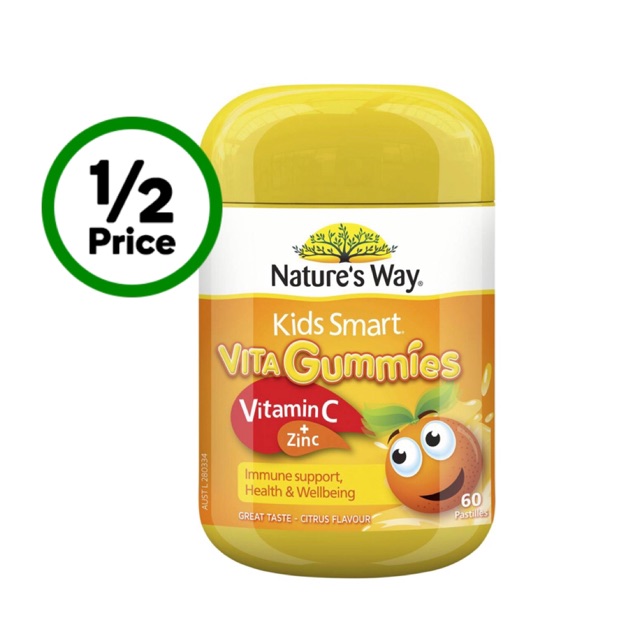 Kẹo dẻo nature way Vita Gummies bổ Sung Vitamin C Và Kẽm Cho Bé