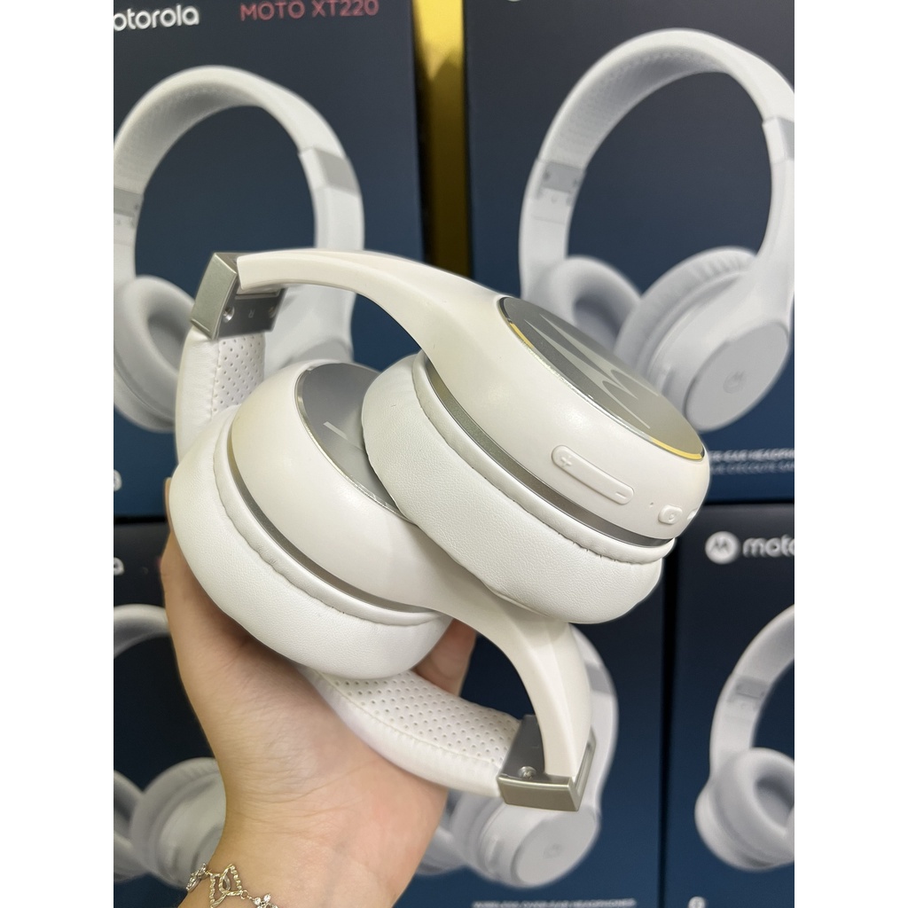 Tai nghe chụp tai không dây Bluetooth Motorola MotoXT220 - Thời gian sử dụng lên đến 24h - Thiết kế gấp nhỏ gọn tiện lợi