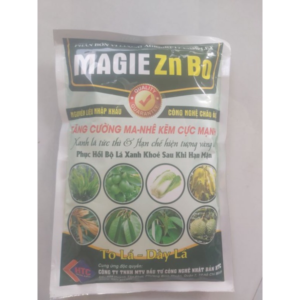 Phân bón Magie Kẽm Bo (1kg) - tăng cường Magie, Kẽm, Bo cực mạnh, giúp cây xanh lá, hạn chế hiện tượng vàng lá
