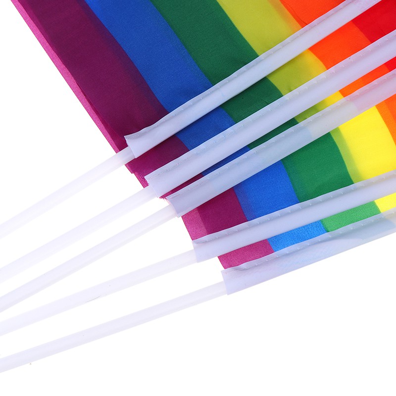 Set 5 cờ màu cầu vồng LGBT cầm tay