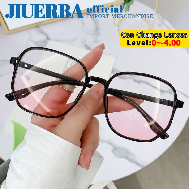 Kính mắt JIUERBA chống tia bức xạ hỗ trợ độ cận chất lượng cao thời trang dành cho nữ