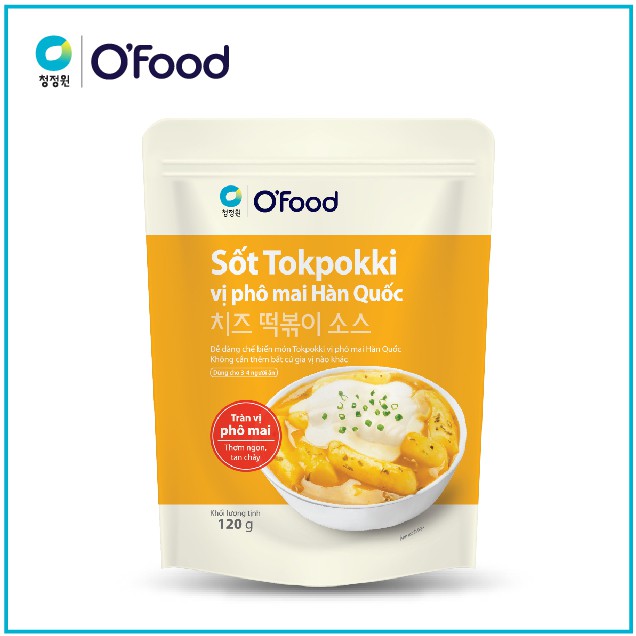 Sốt Tokbokki Truyền Thống , Phô Mai Hàn Quốc O'Food ( 120gr / Gói )