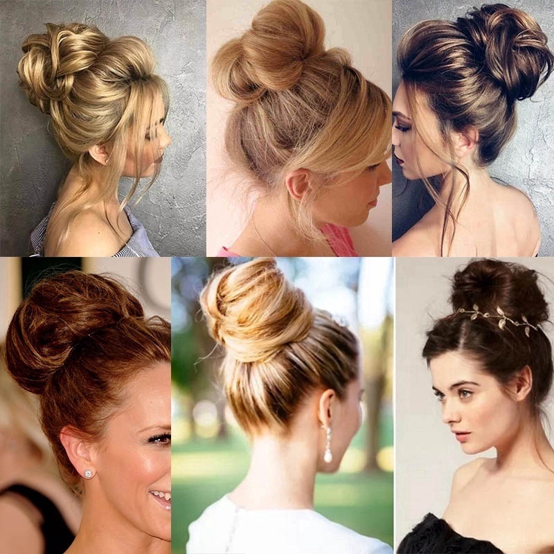 Búi tóc giả WIGSIN xoăn co giãn xinh xắn