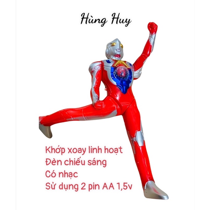 Đồ chơi siêu nhân pin siêu nhân điện quang ultraman phát sáng có nhạc size to