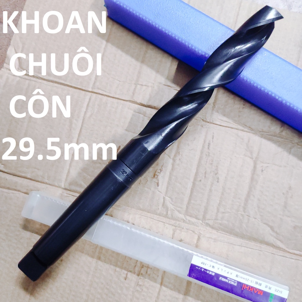 Mũi khoan chuôi côn 29.5mm, chuôi côn MT3, chiều dài lưỡi 175mm,chiều dài tổng 296mm