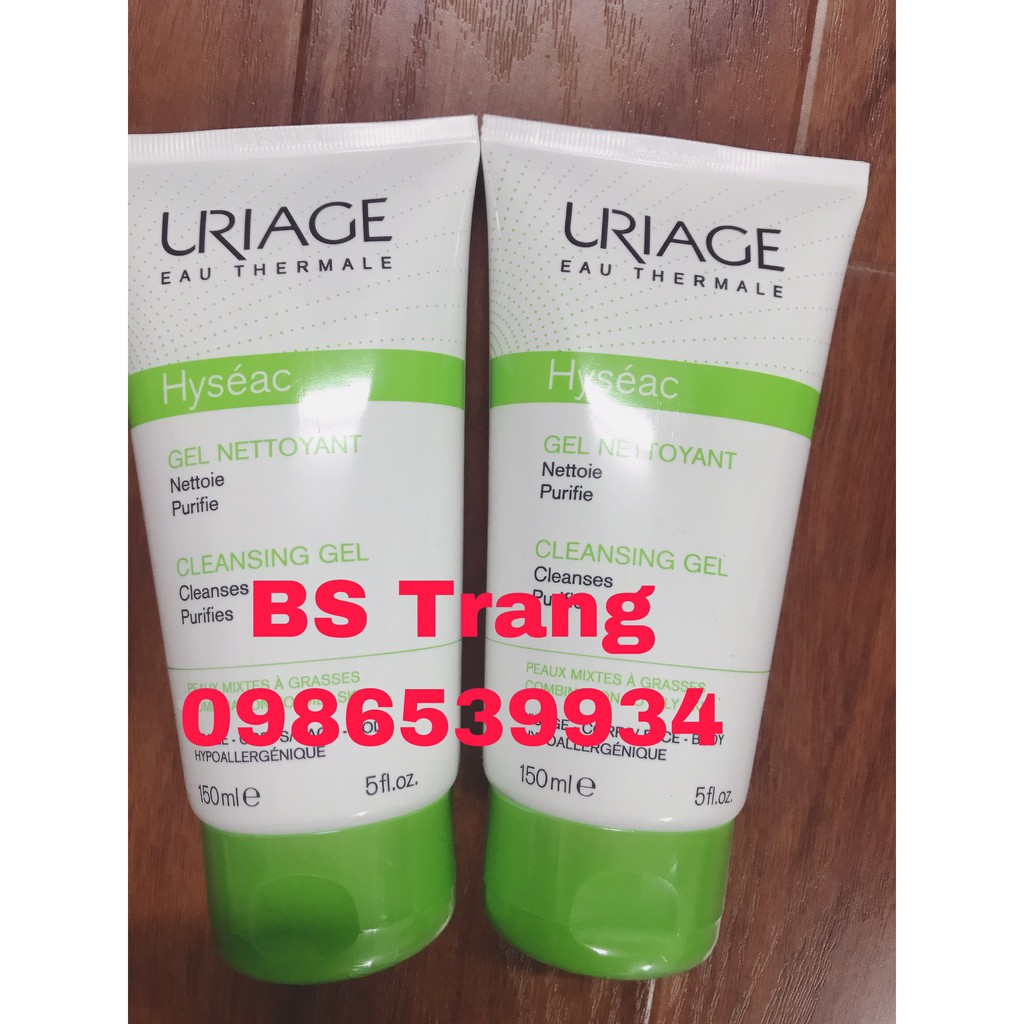 [CHÍNH HÃNG] SỮA RỬA MẶT CHO DA DẦU, DA MỤN VÀ DA HỖN HỢP URIAGE HYSÉAC GEL NETTOYANT 150ML