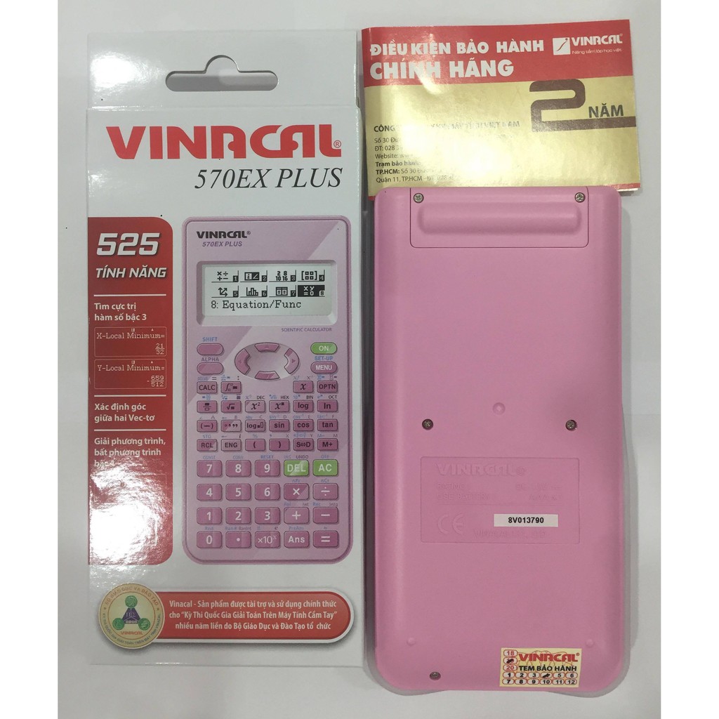 MÁY TÍNH VINACAL 570 EX PLUS - Màu Hồng