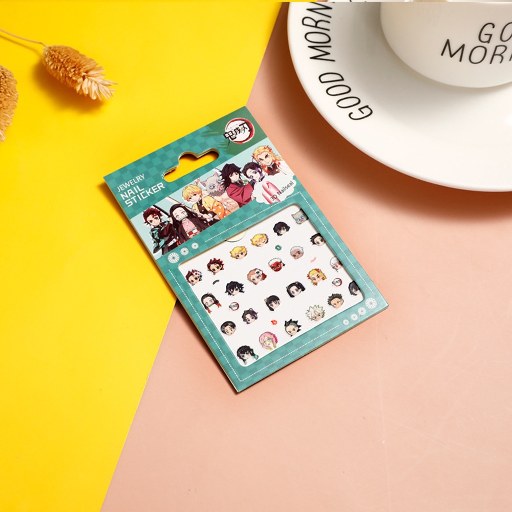[Hàng mới về] Hình dán trang trí móng tay họa tiết hoạt hình Demon Slayer dễ thương