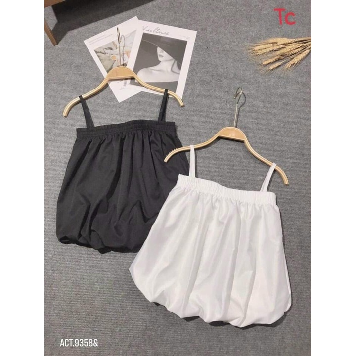 [Mã FAMARAL2 giảm 10K đơn 50K] Áo Croptop 2 Dây Bồng Nhúm Ngực 🦋 Áo Ngắn 2s Nữ Chun Ngực Hở Lưng 2 Màu 🦋 | BigBuy360 - bigbuy360.vn