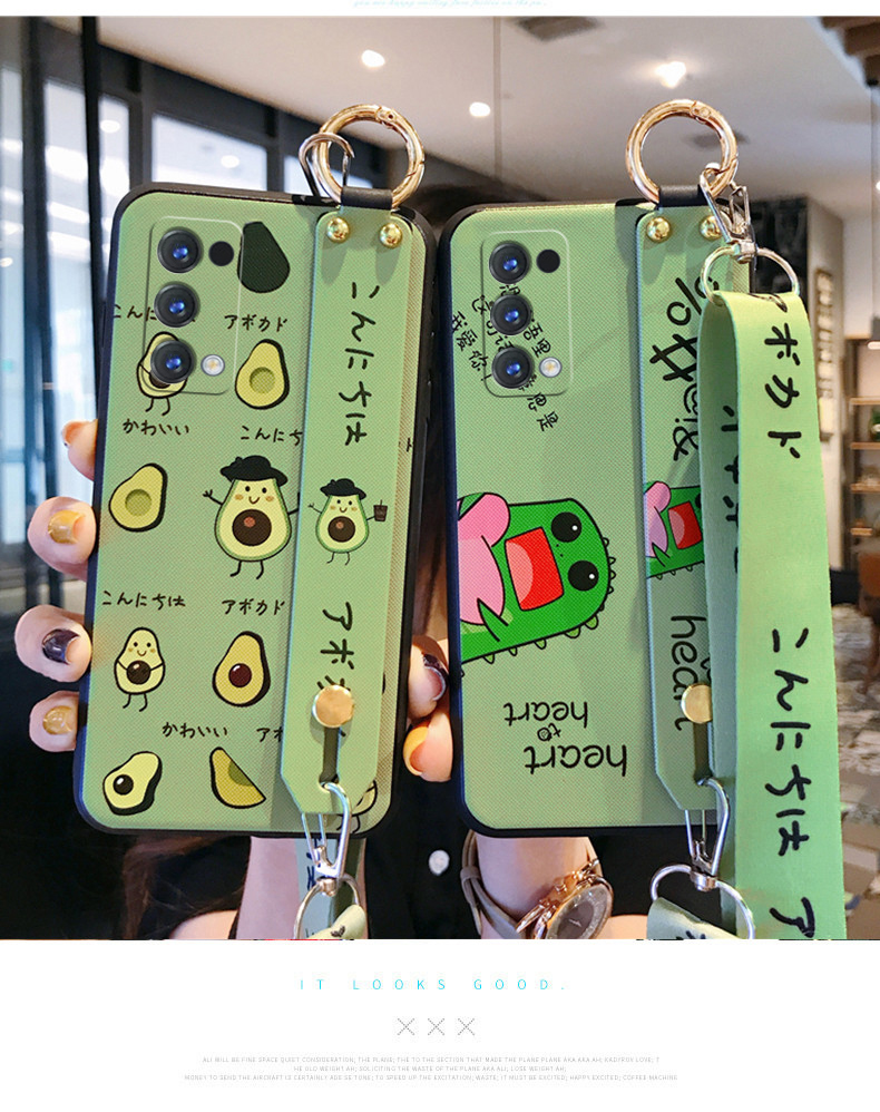 Ốp điện thoại hoạt hình mềm có giá đỡ và dây đeo cho OPPO A8 A91 K1 K3 A83 A57 A59