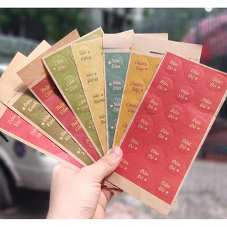 Tem nhân bánh trung thu - Tem tròn - 18 tem/tờ
