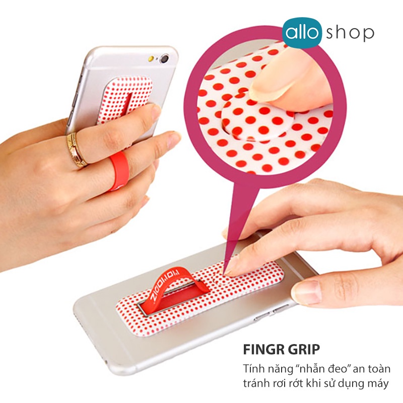 Chân Đế Điện Thoại MOMODIZ Smart Grip, Kê Đỡ iPhone Stand Grip & Car Holding, Giá Đỡ SmartPhone Gắn Xe Hơi