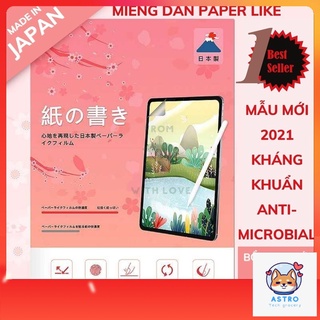 [Made in Japan] Miếng dán màn hình Paperlike chống vân tay iPad Air 4 3 Pro 10.5 11 2020 Paper like 12.9inch Gen 5 6 7 8