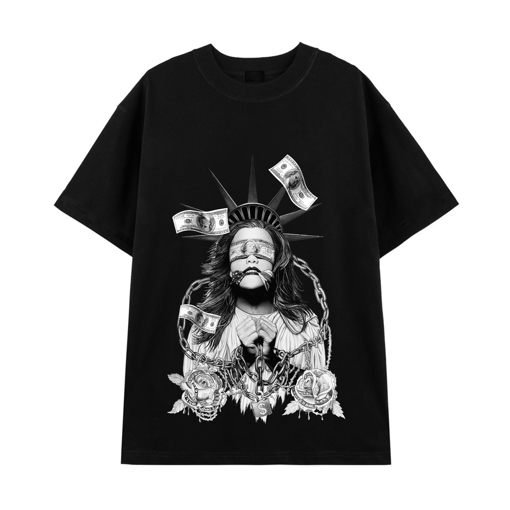 Áo thun wash ATHANOR dáng rộng form unisex tay lỡ 100% chất cotton mẫu MONEY