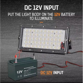 Đèn pha led DC 12V 50w sáng trắng