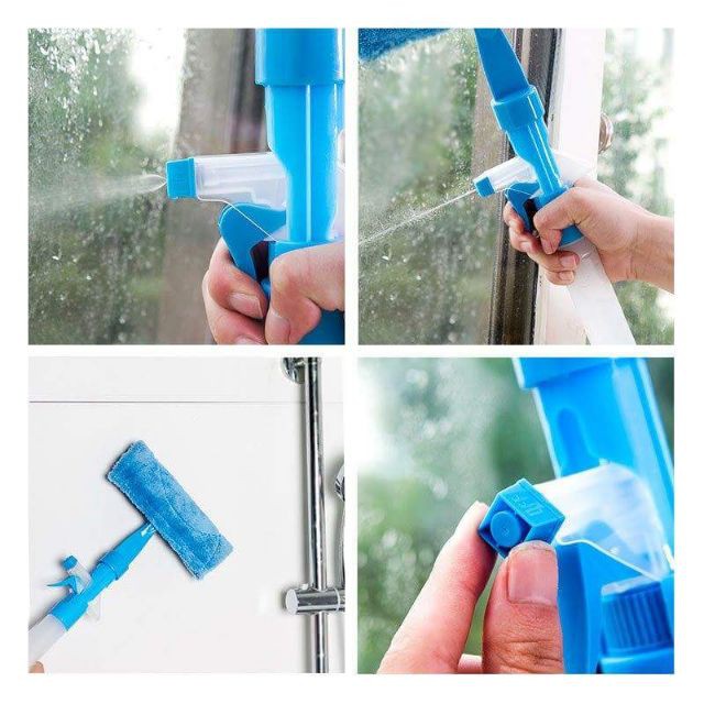Dụng Cụ Lau Kính Có Bình Xịt Thông Minh (HÀNG CAO CẤP)