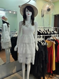 (Nhập mã NTAM189 để được giảm còn 189k + FS) AUTUMN - ĐẦM REN TẦNG