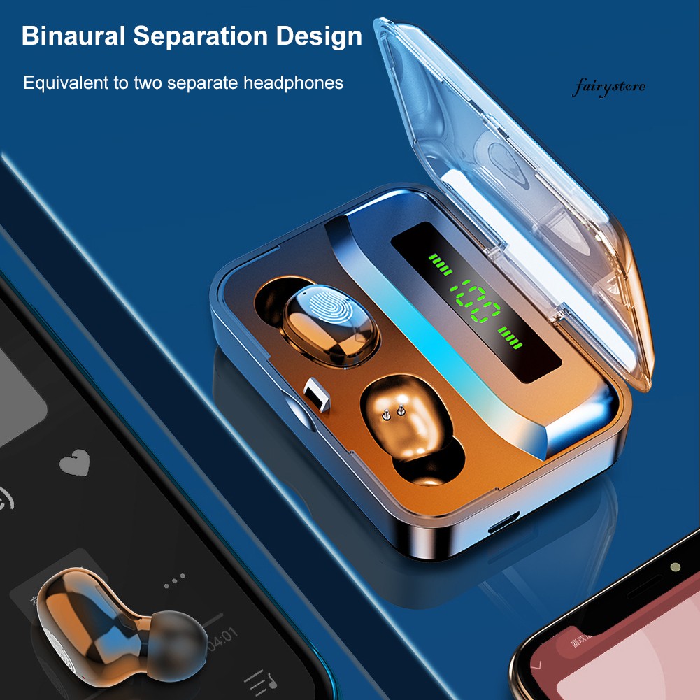 Tai Nghe Bluetooth 5.0 Không Dây Fs + A1 Tws Chống Nước Cảm Ứng Thông Minh Kèm Mic