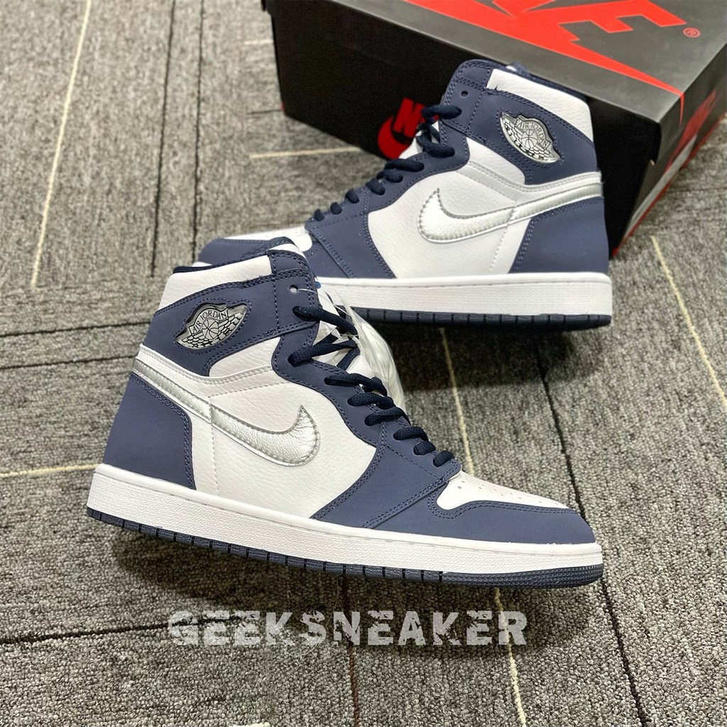 [GeekSneaker] Giày Sneaker Cao Cổ - Jordan 1 High COJP Midnight Navy