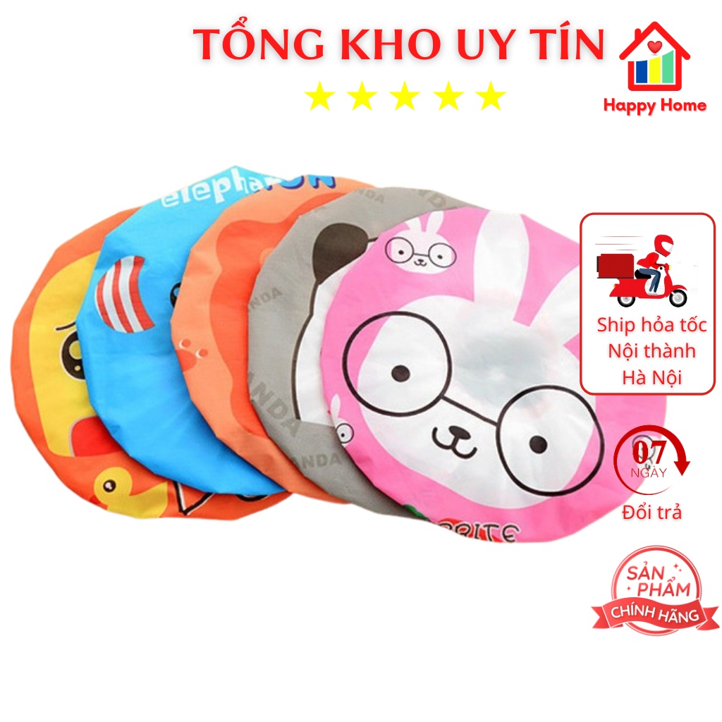 Mũ ủ tóc, hấp tóc, mũ chụp đầu nhà tắm nhiều màu sắc dễ thương Happy Home