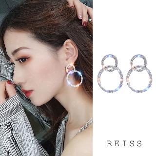 Bông tai dài đính kim cương giả phong cách Hàn Quốc đơn giản