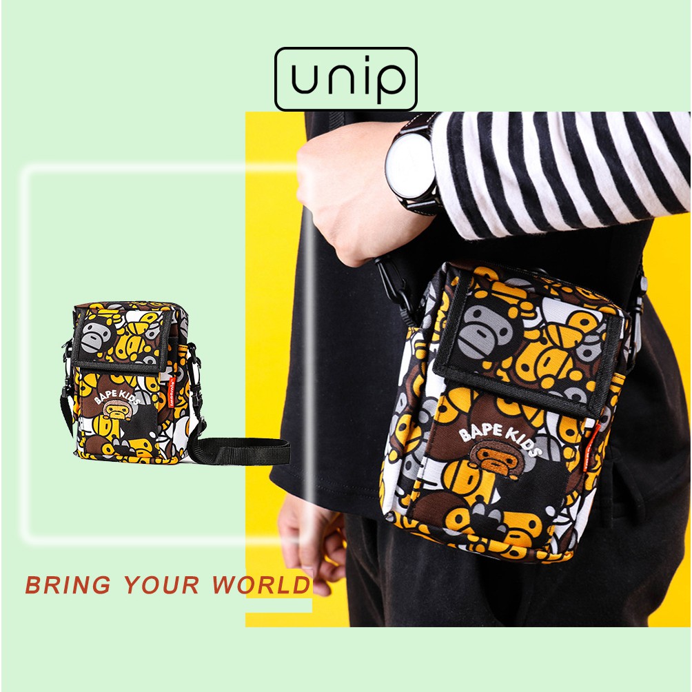 Túi đeo chéo mini Bape Kids vải Oxford - Unipvn