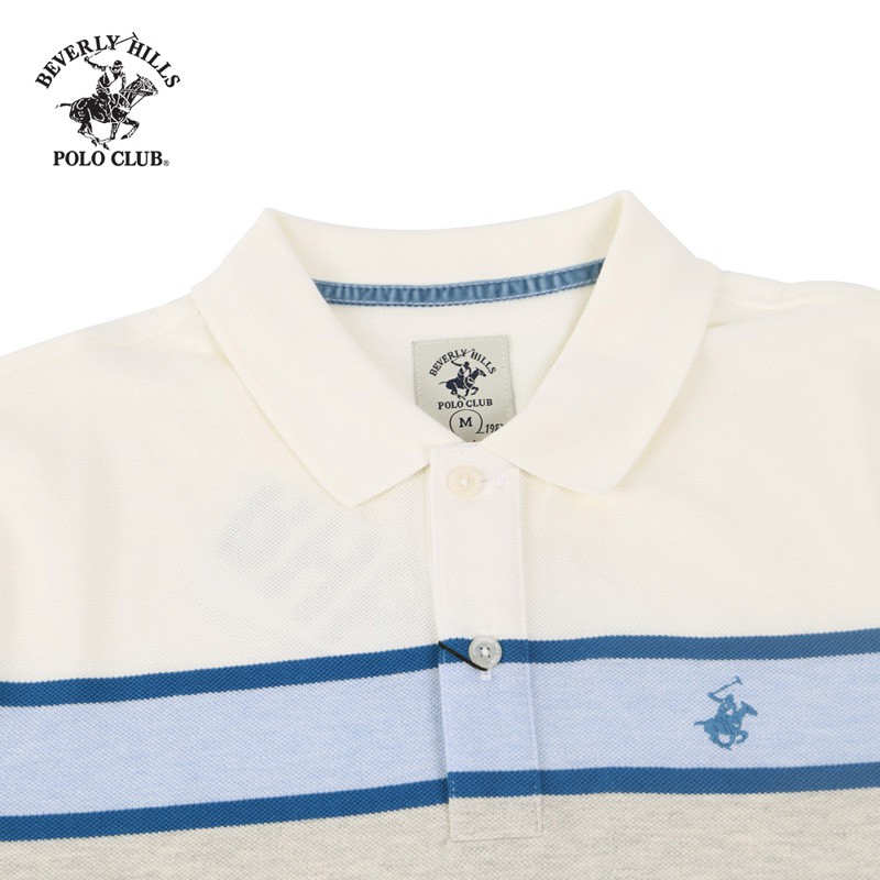 Áo polo ngắn tay Nam Beverly Hills Polo Club Slimfit 100% cotton Trắng PMSSS20TL075