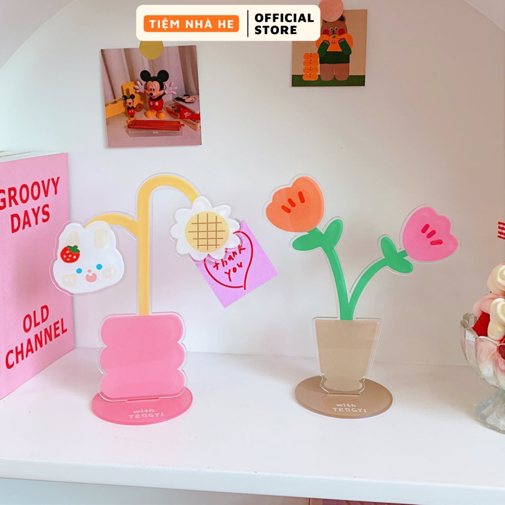 Kẹp Giấy Note Để Bàn Tiệm Nhà He, Kẹp Ảnh Hình Gấu Dễ Thương