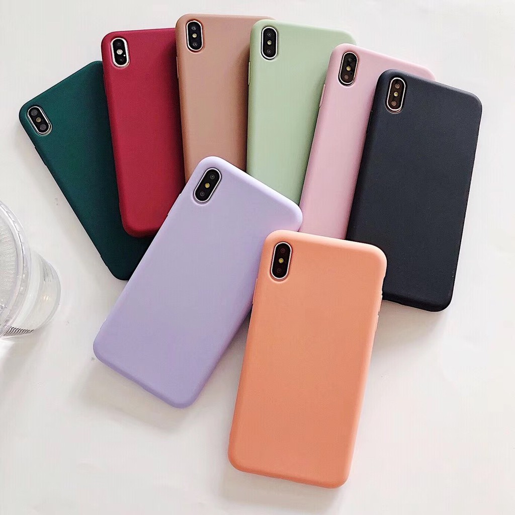Ốp điện thoại TPU mềm màu trơn chống trầy xước Iphone X XR XS max 6 6S 7 8Plus | BigBuy360 - bigbuy360.vn
