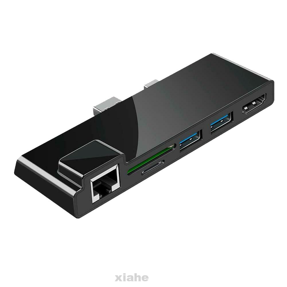 Docking Station Ethernet Port Mini Multifunction Plug And Play USB RJ45 4K HDMI For Surface Pro 6 | WebRaoVat - webraovat.net.vn