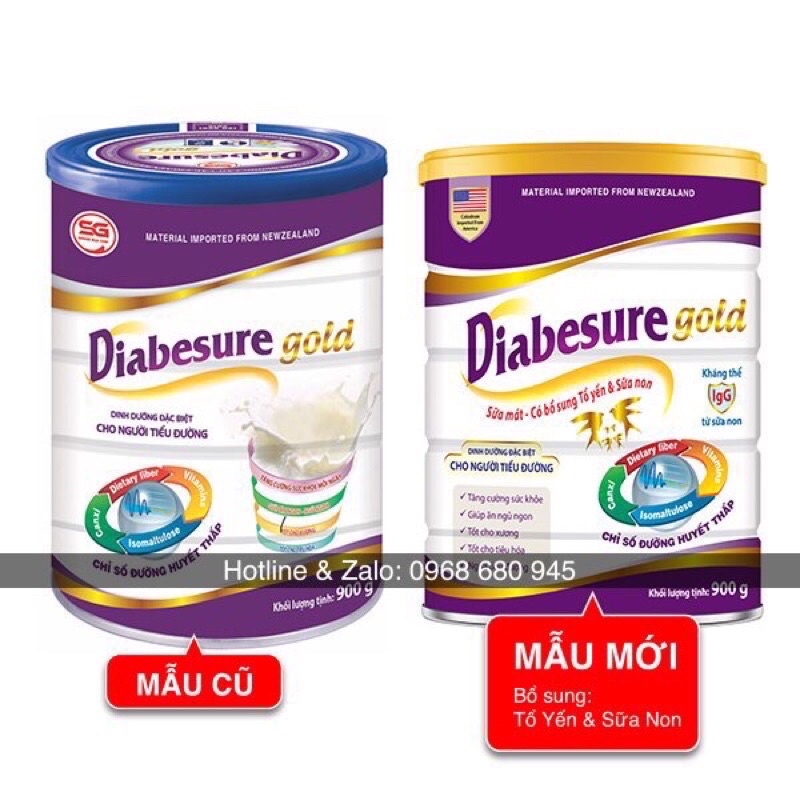 (Thùng 12 lon sữa) Sữa Dành Cho Người Tiểu Đường - Diabesure gold 900g - Sữa Dinh Dưỡng Cho Người Đái Tháo Đường