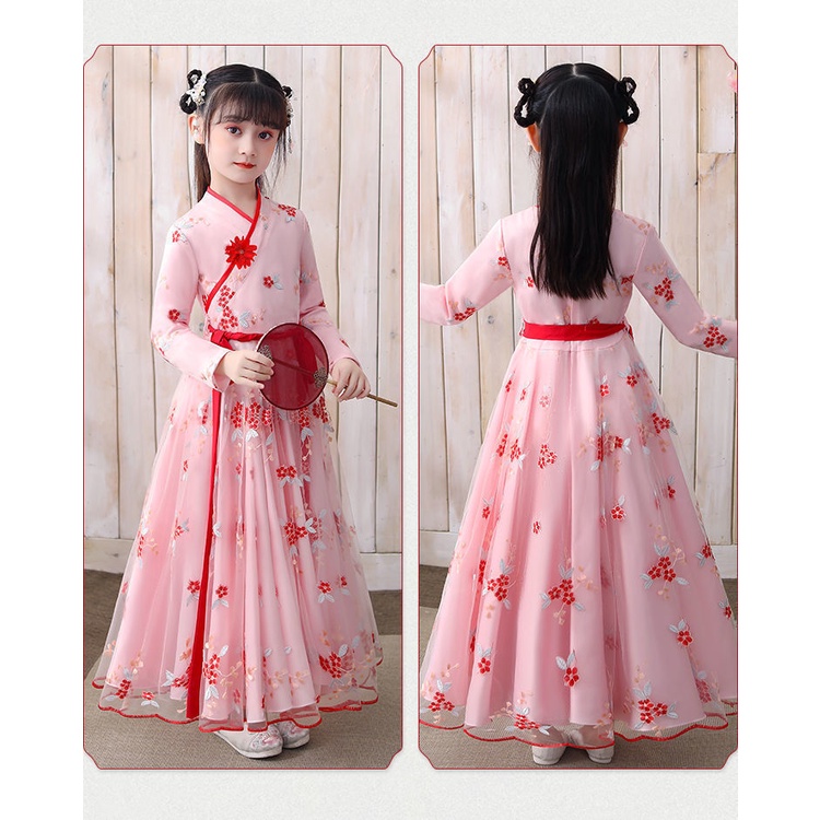 Bộ Hán Phục Phong Cách Trung Hoa Cổ Điển Cho Bé Gái