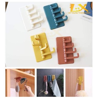 MÓC NHỰA TREO 4 NHÁNH XOAY DÁN TƯỜNG GIÁ RẺ