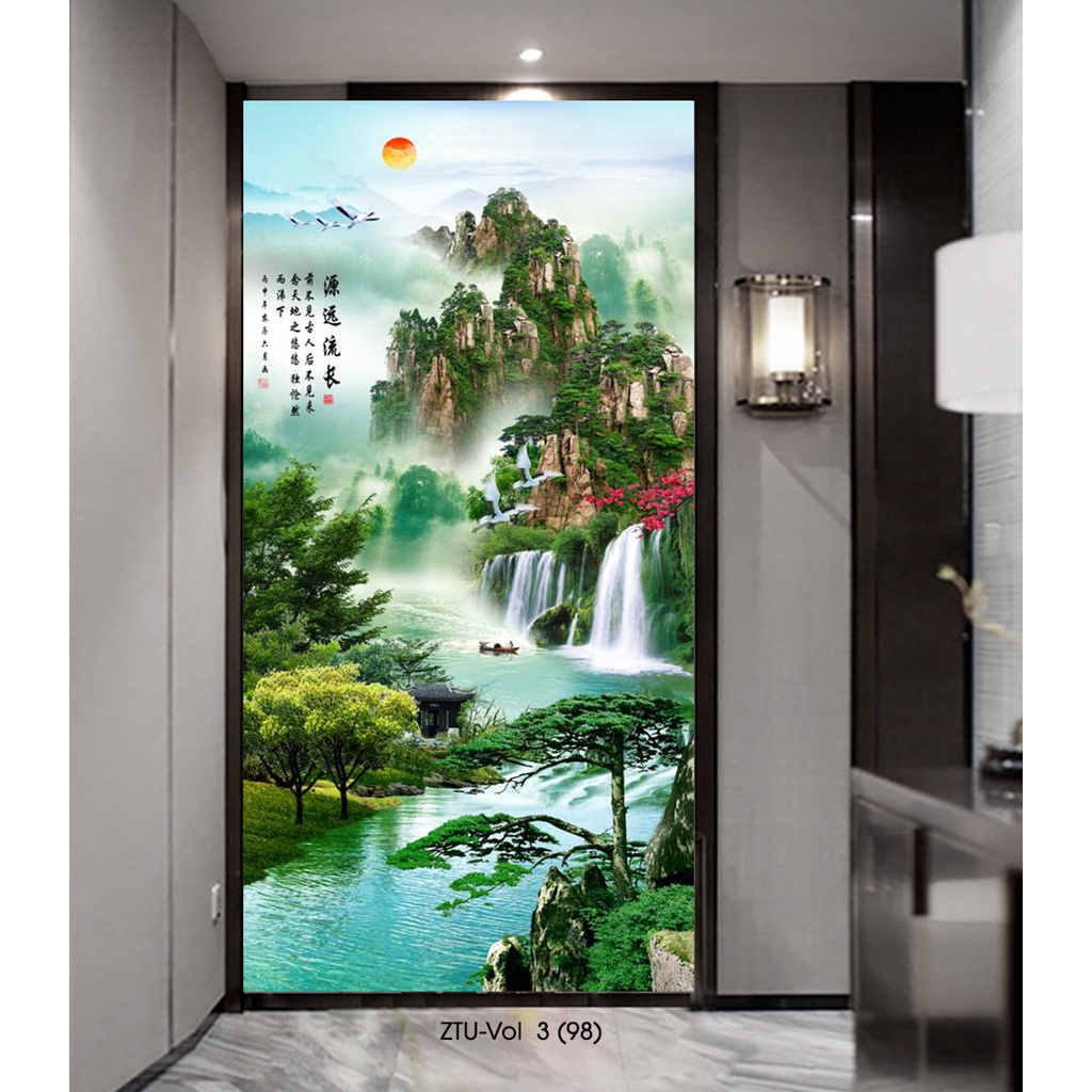 Tranh dán tường VTC tranh trang trí phong cảnh non nước hữu tình ZTU-Vol 3