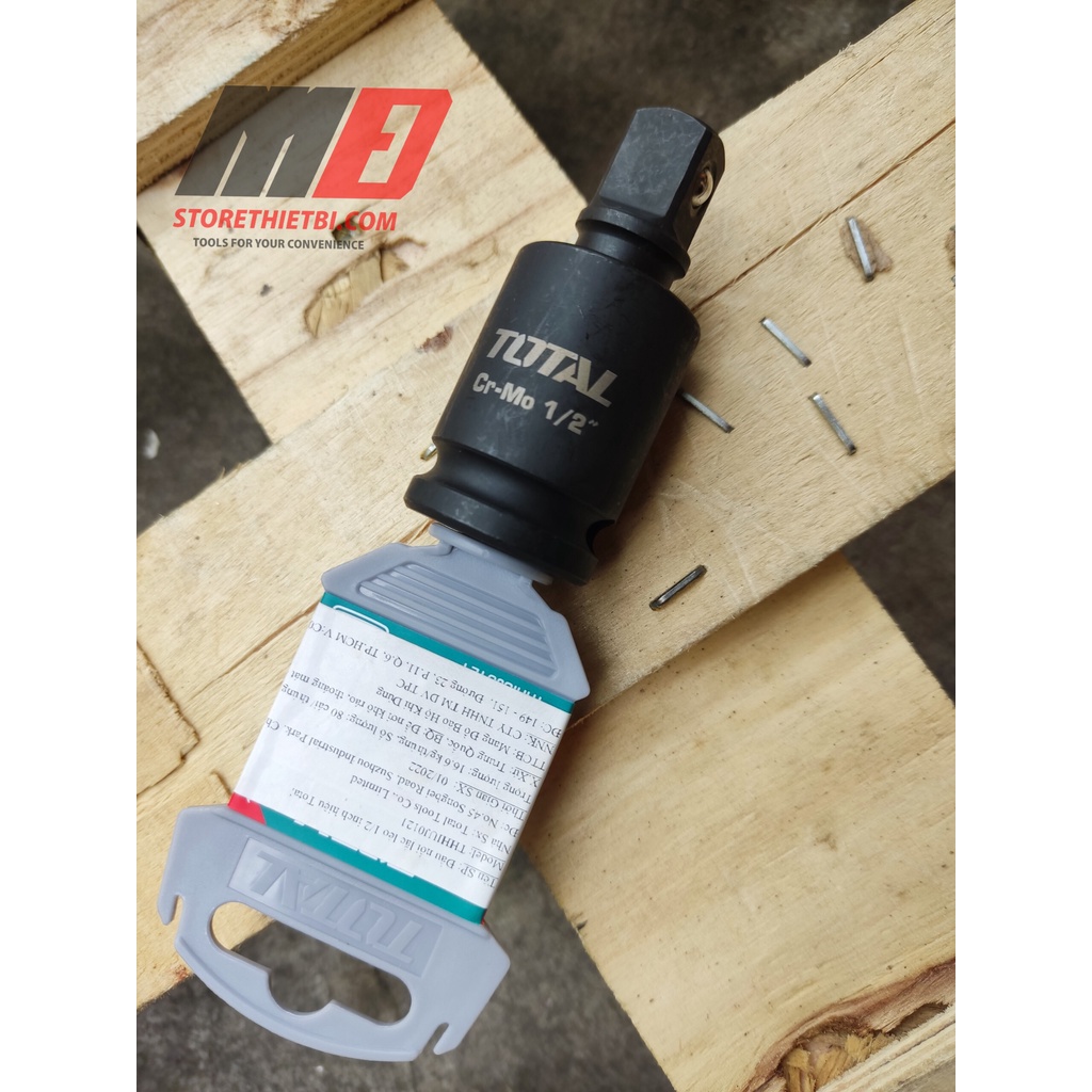 Đầu Tuýp Lắc Léo 1/2 inch Thép Đen CR-MO Total / THHIUJ0121 / Thép Đen Cực Cứng / Lắc léo Linh Hoạt