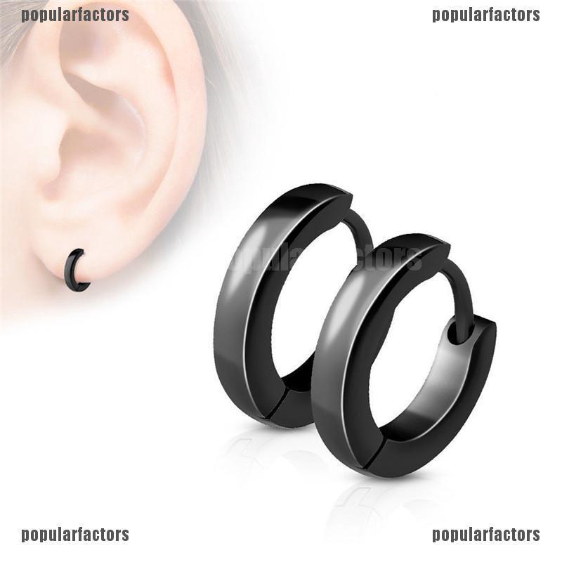 Khuyên Tai Tròn Bằng Thép Không Gỉ Thời Trang