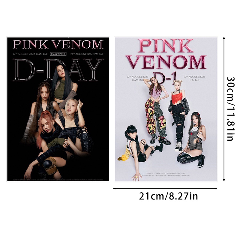 Set 2 Tấm Áp Phích Dán Tường In Hình Nhóm Nhạc BLACKPINK