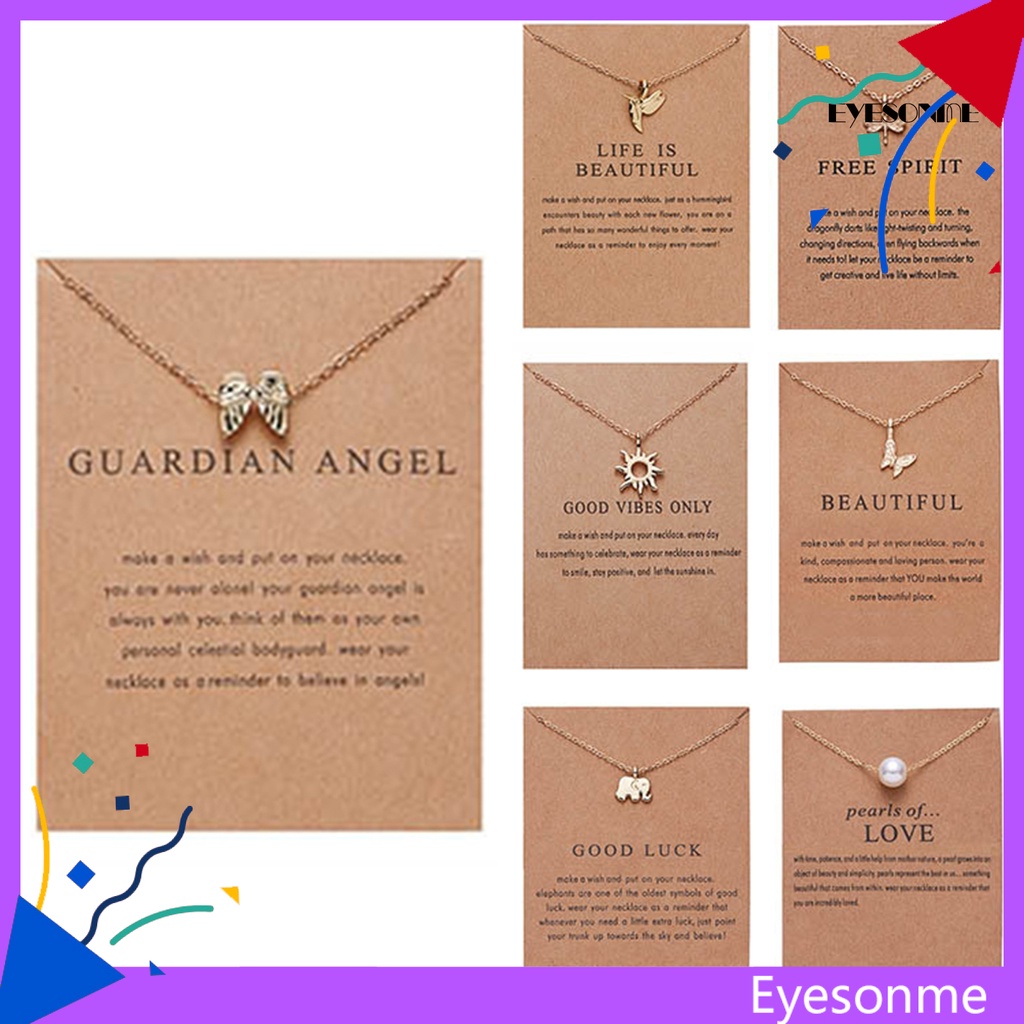 Dây Chuyền Hợp Kim Mặt Thẻ Hình Đôi Cánh Sáng Tạo Cho Nữ