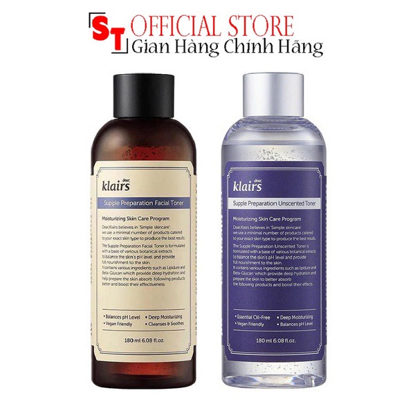 Nước hoa hồng Klairs Dear 180ml