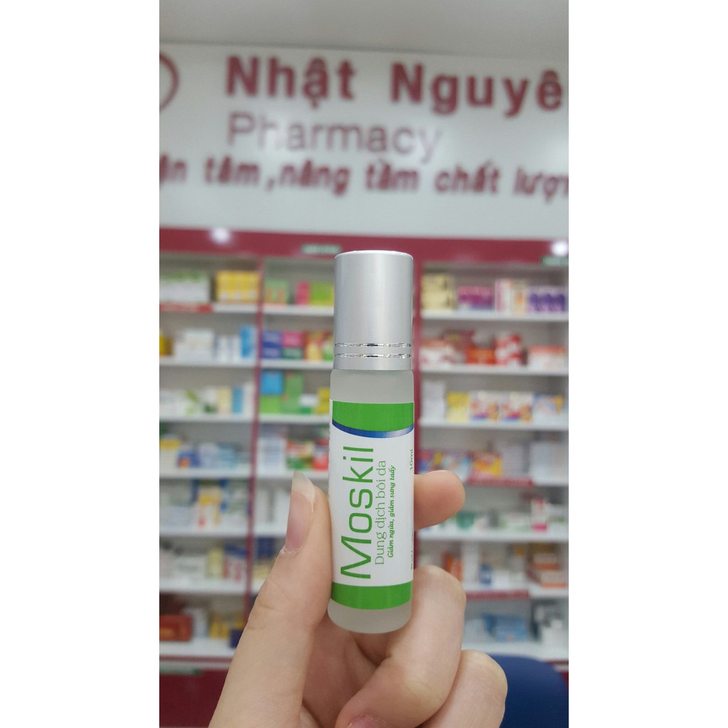 Lăn Muỗi Thảo Dược Moskil An toàn Cho Trẻ Nhỏ - Giảm Ngứa, Giảm Sưng - Lọ 10ml