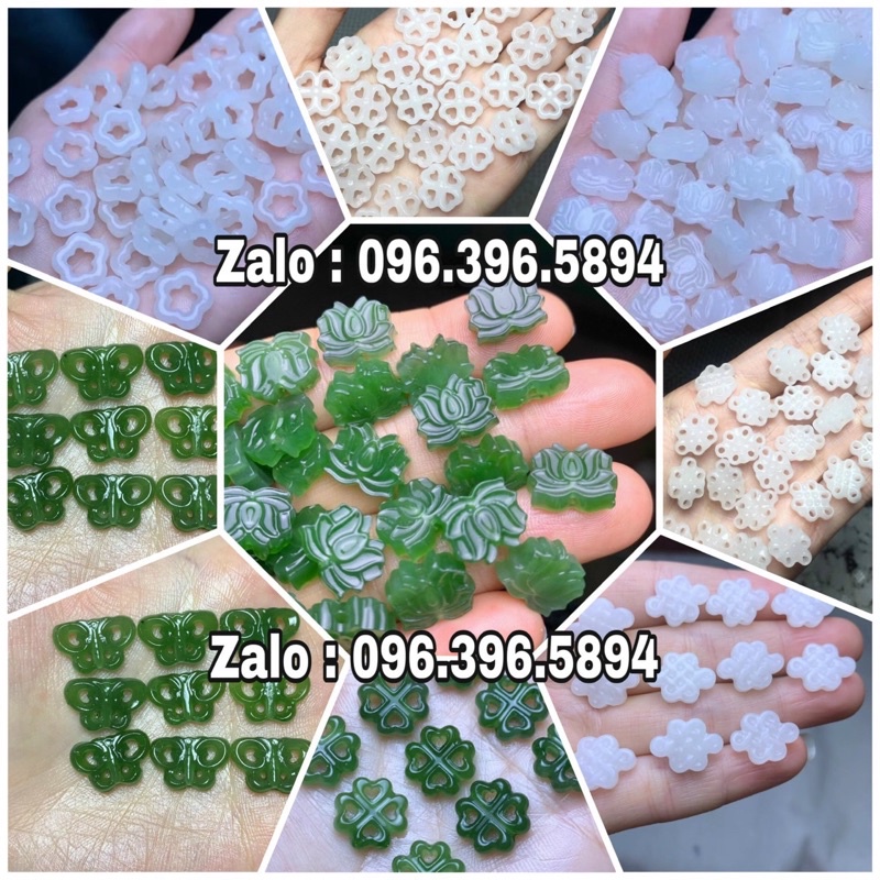 Charm Hoa Sen Ngọc.Bích, Nút Thắt, Đồng Điếu, Lu Khắc, Ngôi Sao, Cỏ 4 Lá, Cát Tường,... bích